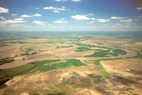 Aerial photo of Malta Bend